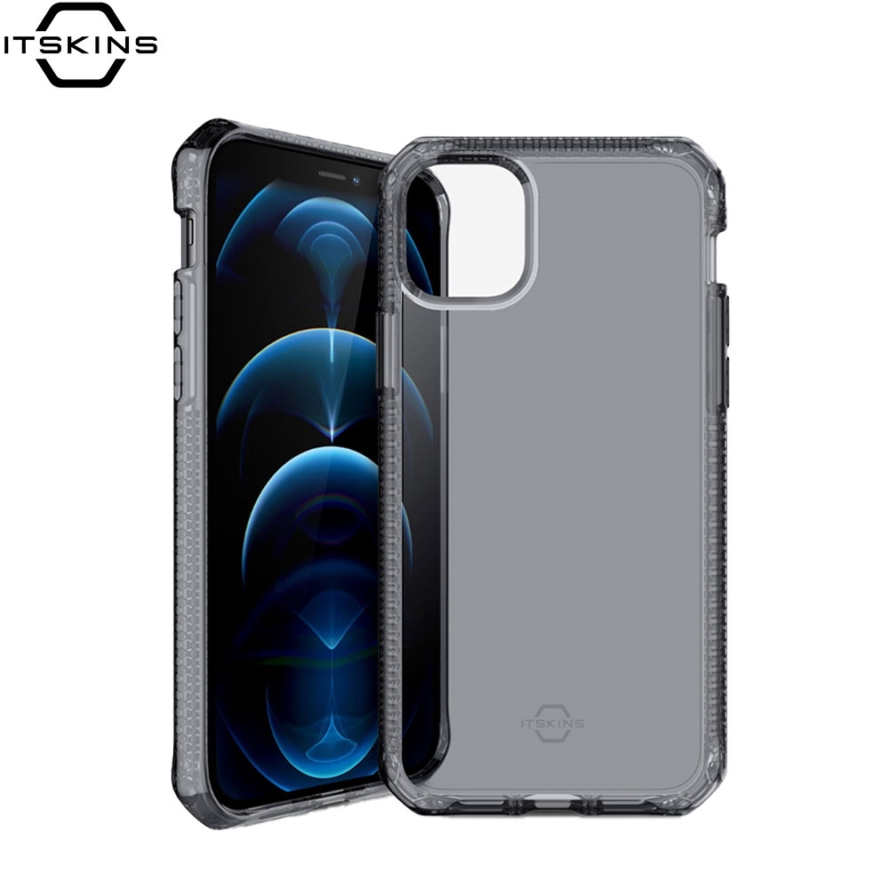 iPhone 12 / iPhone 12 Pro Spectrum Clear Antimikrobielle Schutz Hardcase Hülle (Fallschutz 2 Meter) - Transparent / Schwarz