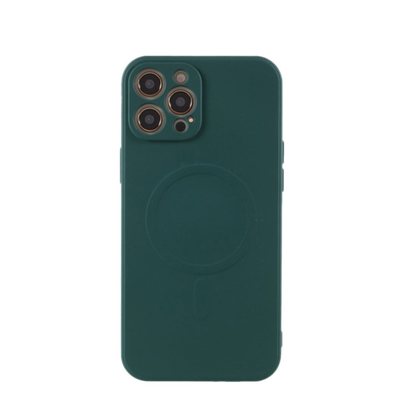 Image of iPhone 12 Pro MagSafe Gummi Case Hülle Kameraschutz - Dunkelgrün bei Apfelkiste.ch