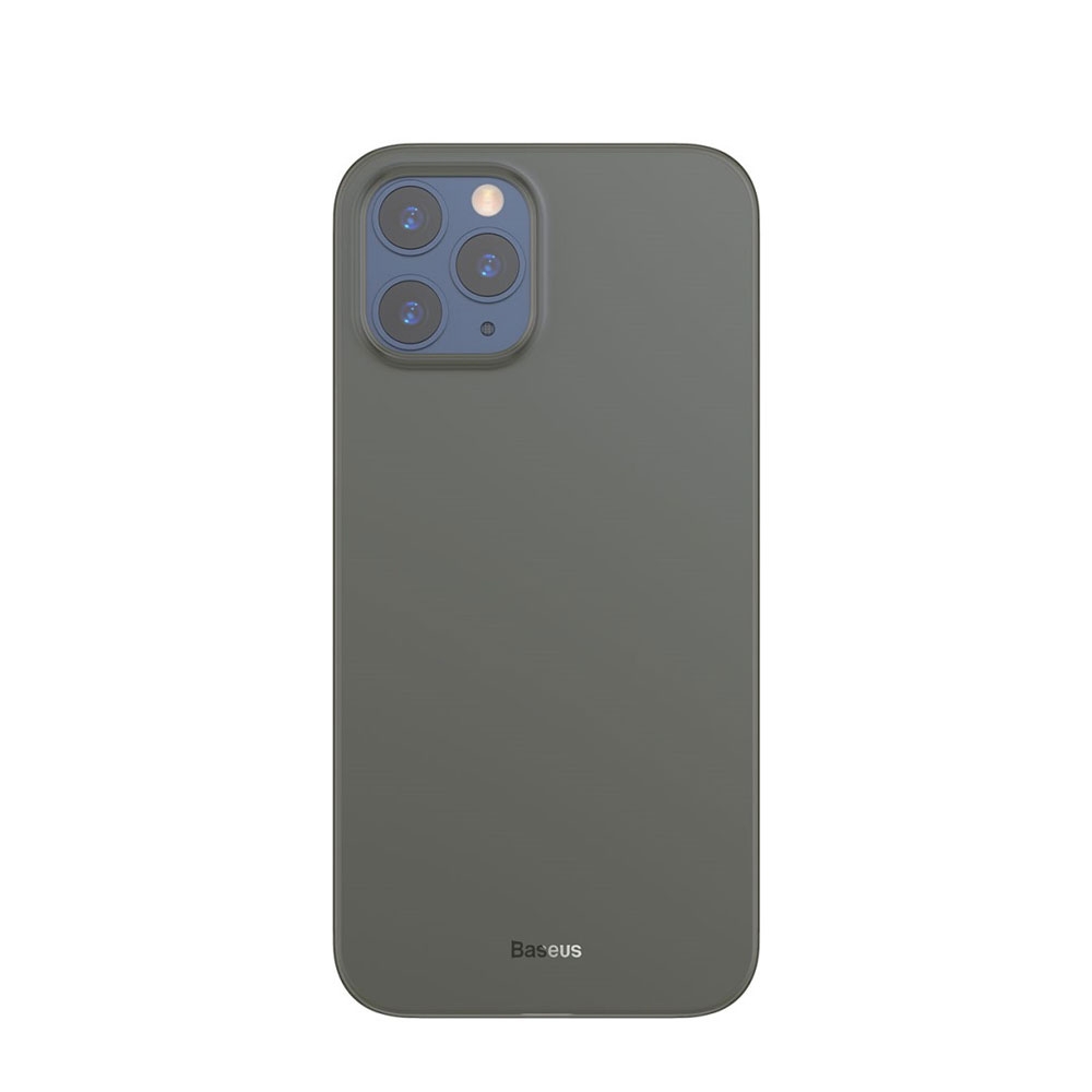 Image of Baseus - iPhone 12 Pro Max Kunststoff Hülle Case Wing Series Ultra Thin 0.45 mm - Schwarz / Transparent (Matt) bei Apfelkiste.ch