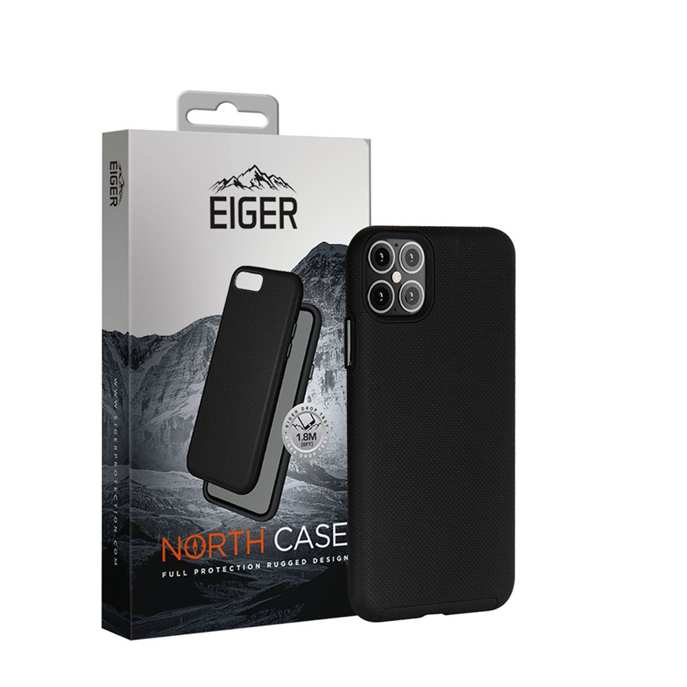 Image of Eiger - iPhone 12 Pro Max North Case Premium Hybrid Schutzhülle (EGCA00225) - Schwarz bei Apfelkiste.ch