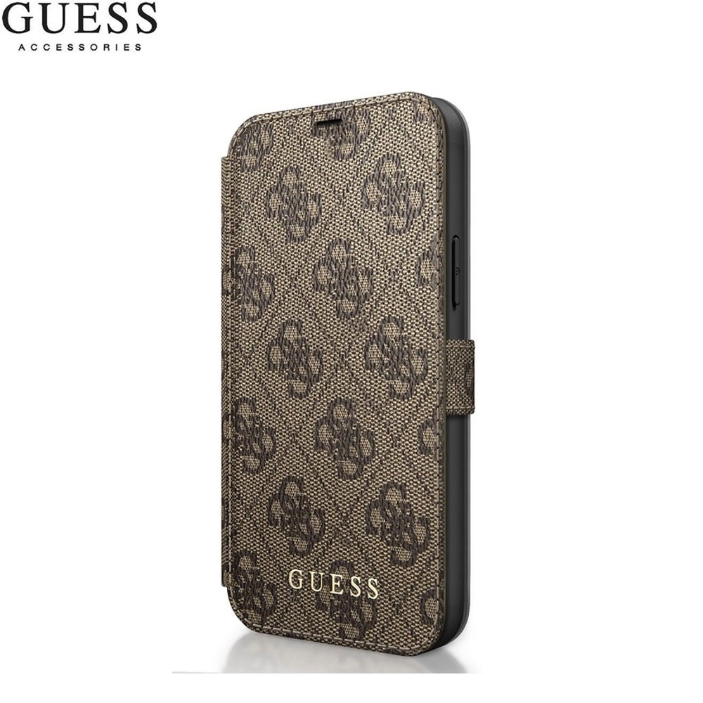 iPhone 12 Pro Max Charms Book Leder Tasche (GUFLBKSP12L4GB) - Braun