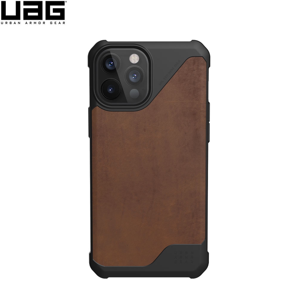 UAG Urban Armor Gear - iPhone 12 Pro Max Echtleder Schutzhülle Metropolis LT (11236O118380) - Braun (LTHR)