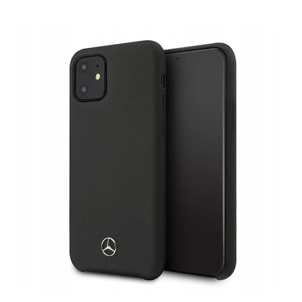 Image of Mercedes Benz - iPhone 12 / iPhone 12 Pro Silikon Hardcase Schutzhülle (MEHCP12MSILBK) - Schwarz bei Apfelkiste.ch