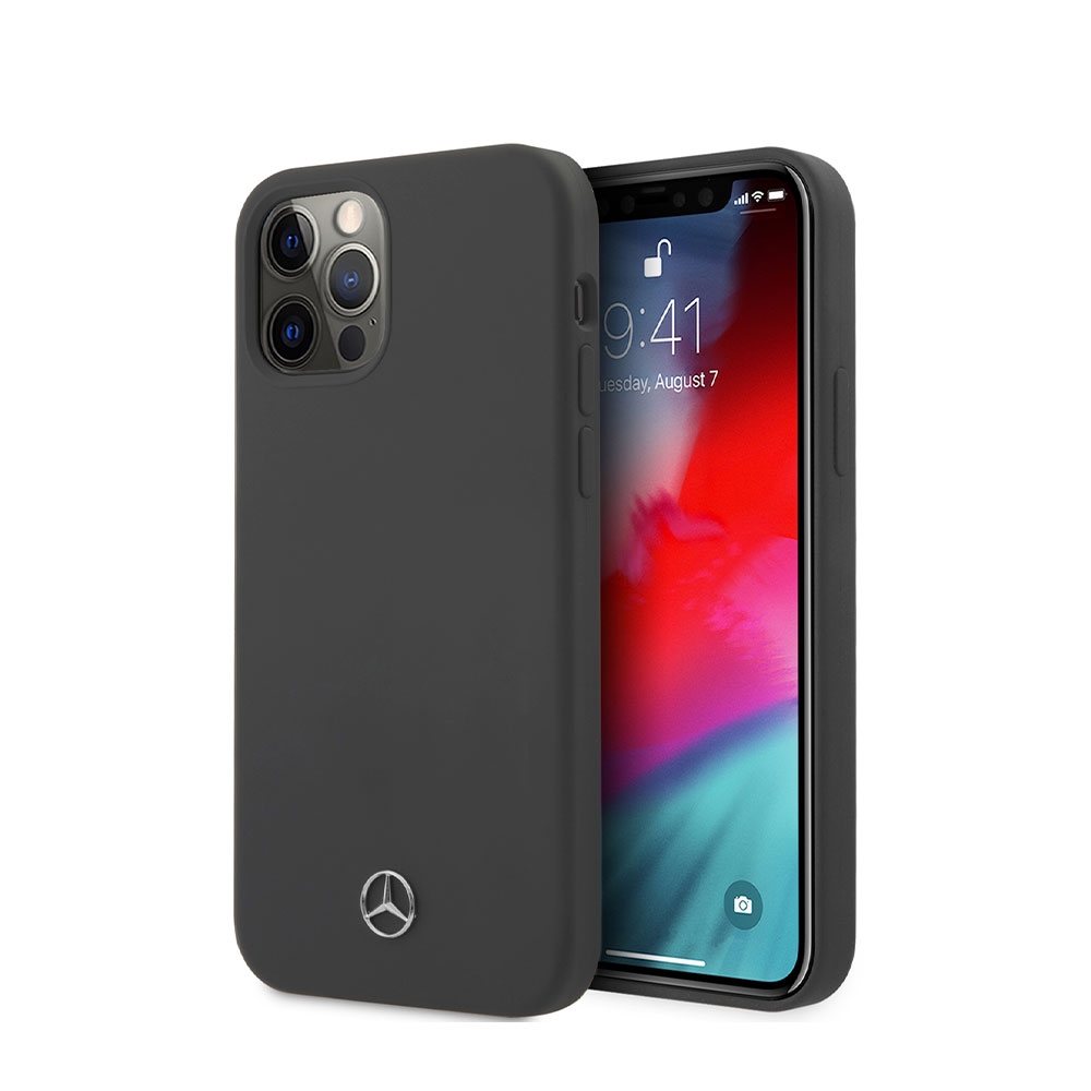 Image of Mercedes Benz - iPhone 12 / iPhone 12 Pro Silikon Hardcase Hülle (MEHCP12MSILSG) - Space Grey bei Apfelkiste.ch