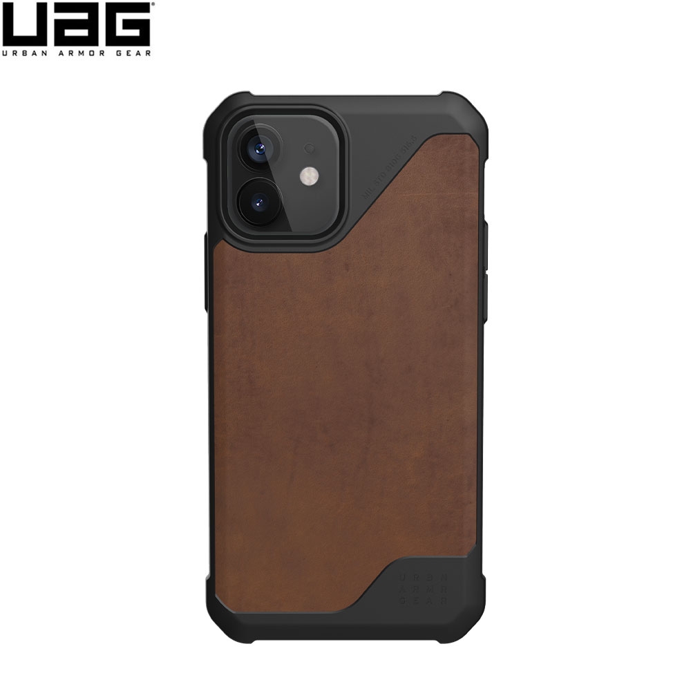 UAG Urban Armor Gear - iPhone 12 / iPhone 12 Pro Echtleder Schutzhülle Metropolis LT (11235O118380) - Braun (LTHR)