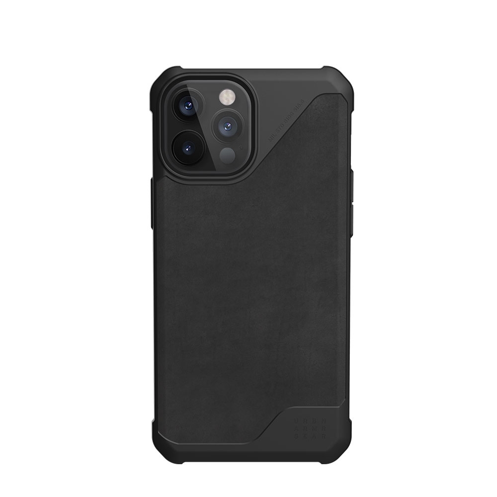 Image of UAG Urban Armor Gear - iPhone 12 / iPhone 12 Pro Echtleder Schutzhülle Metropolis LT (11235O118340) - Schwarz (LTHR) bei Apfelkiste.ch