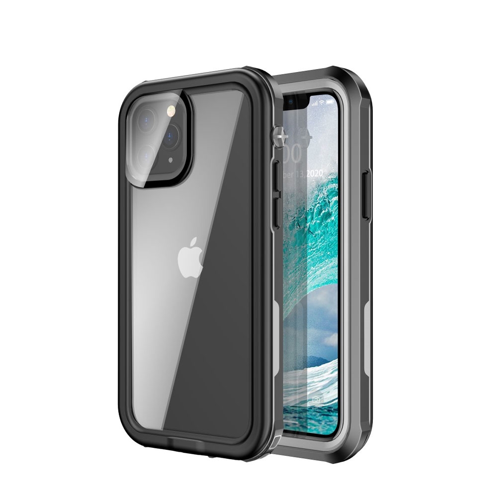 Image of iPhone 12 Pro Wasserfeste Outdoor Schutz Hülle (IP68) - Schwarz bei Apfelkiste.ch