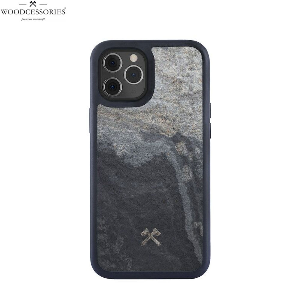 iPhone 12 / iPhone 12 Pro Hülle Stone Edition EcoBump (STO068) - Camo Gray