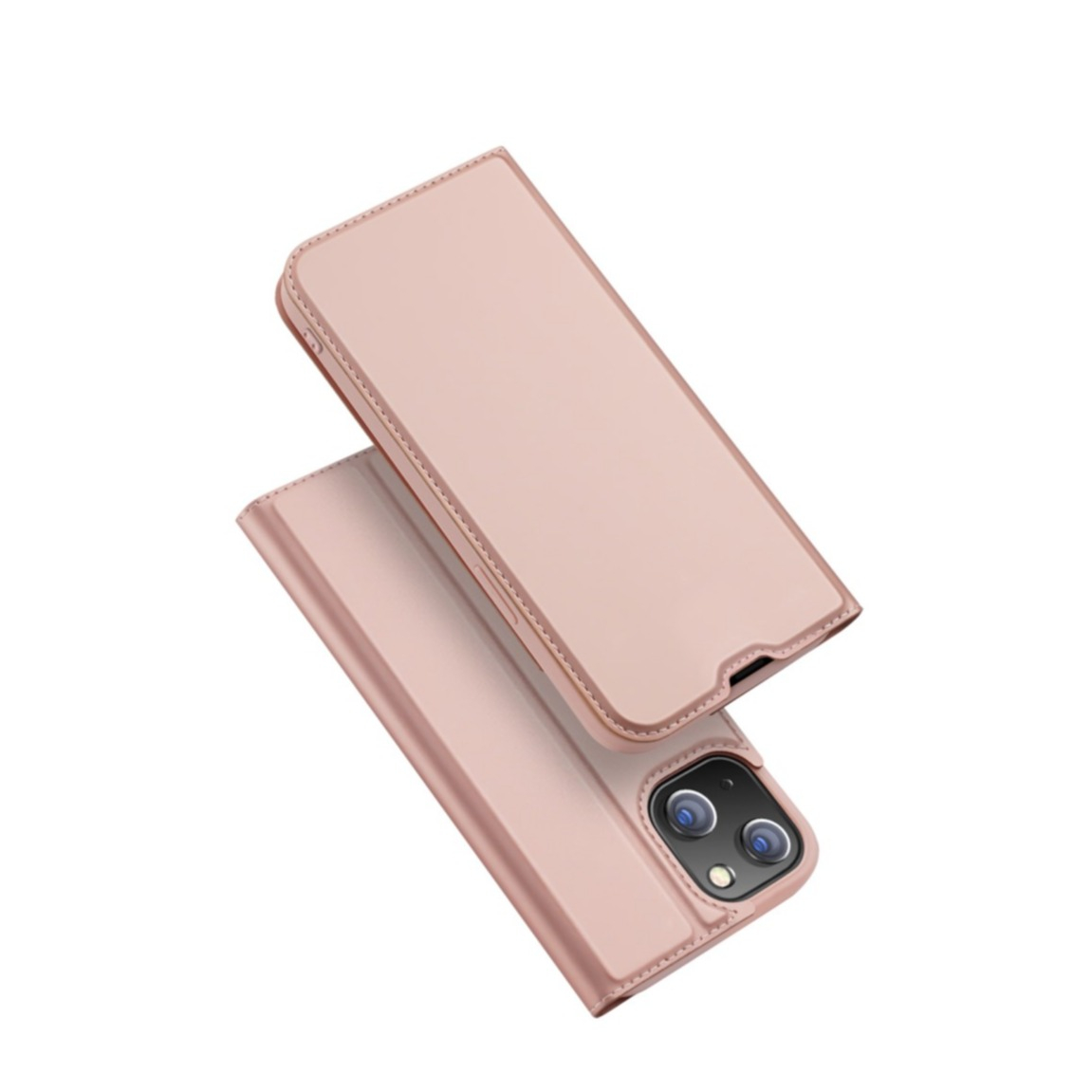 Image of Dux Ducis - iPhone 13 Flip Wallet Cover Leder Tasche - Roségold bei Apfelkiste.ch