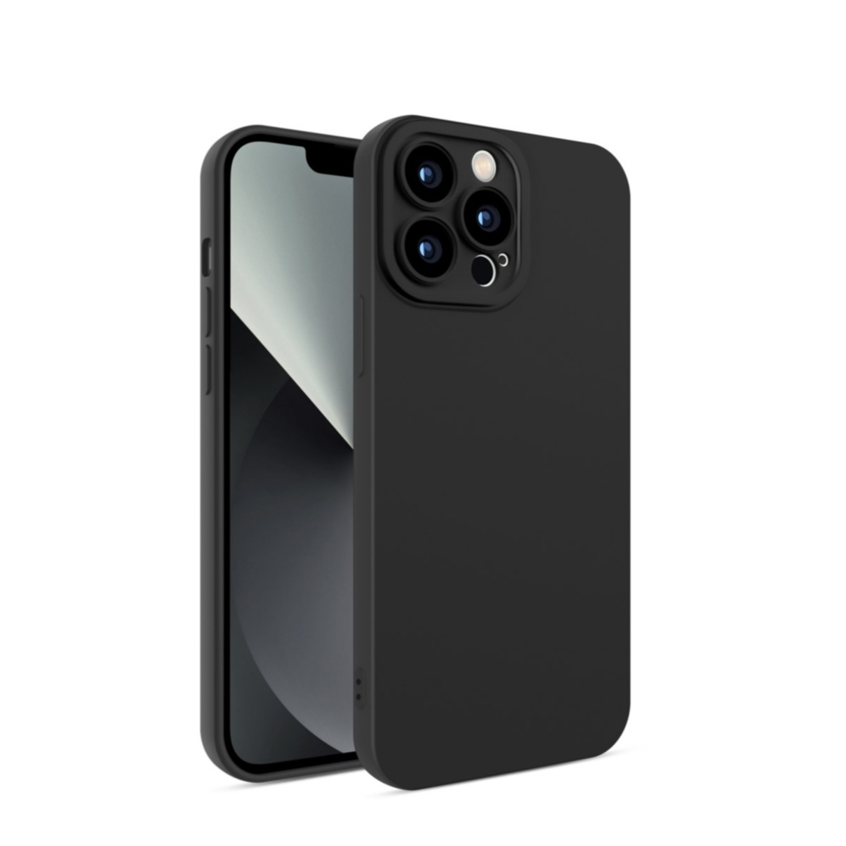 Image of iPhone 13 Pro Max Gummi Case Soft Touch Hülle + Kameraschutz - Schwarz bei Apfelkiste.ch