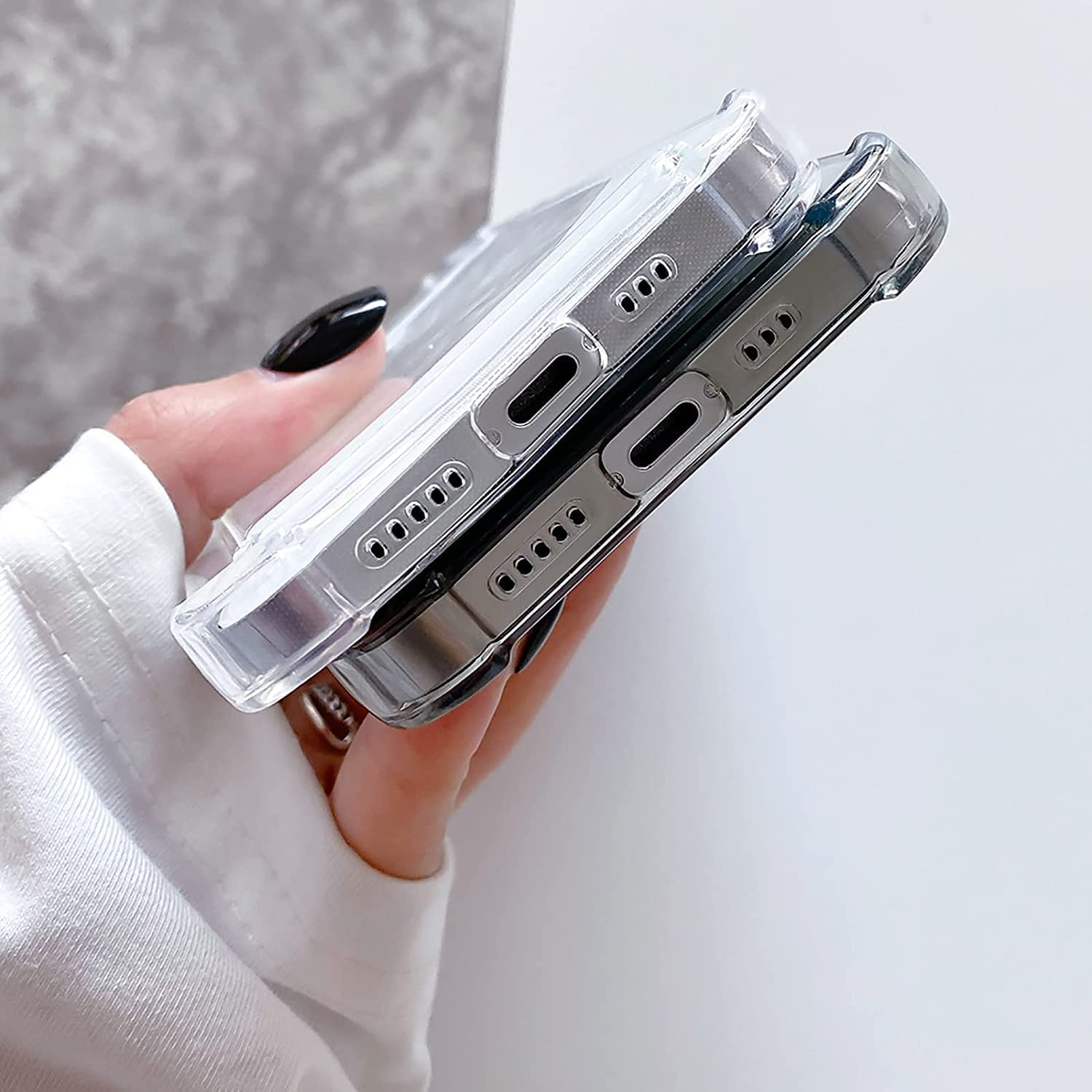 CALOOP Flüssigsilikon-Hülle Für IPhone 13 Pro Max – Stoßfest, Kameraschützend, Lavendelgrau – Mit Lebenslangem Ersatz