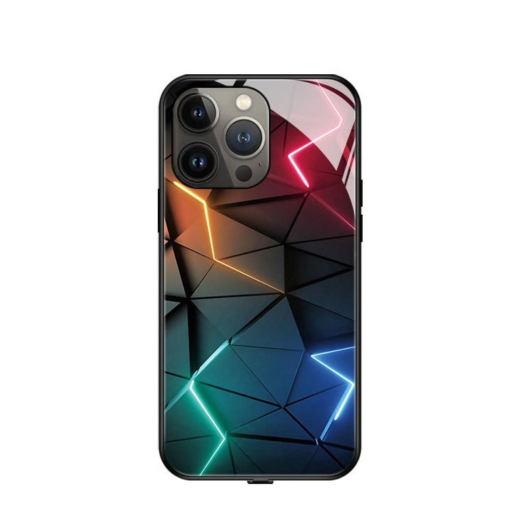 iPhone 14 Pro Hybrid Hülle mit LED Acryl Rückseite