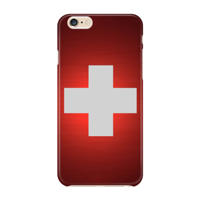 Image of iPhone 6 Plus / 6S Plus Hardcase Schutzhülle Schweiz Fussball EM 2021 (Euro 2020) - Rot / Weiss bei Apfelkiste.ch