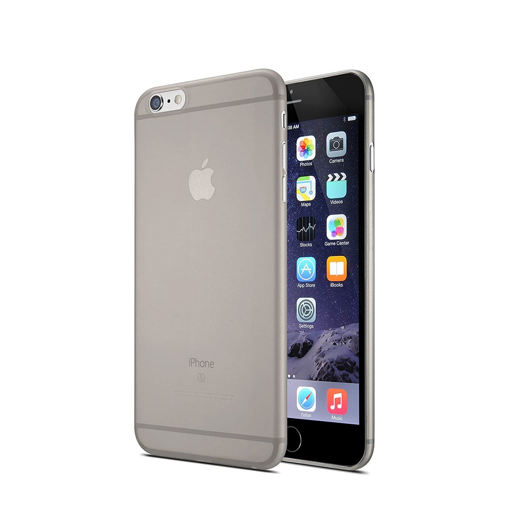 Image of Apfelkiste © - iPhone 6 / 6S Kunststoff Hülle Case Ultra Thin 0.45 mm - Schwarz / Transparent (Matt) bei Apfelkiste.ch