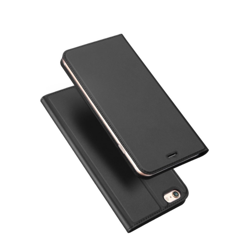 Image of Dux Ducis - iPhone 6 / 6S Flip Wallet Cover Leder Tasche - Grau bei Apfelkiste.ch