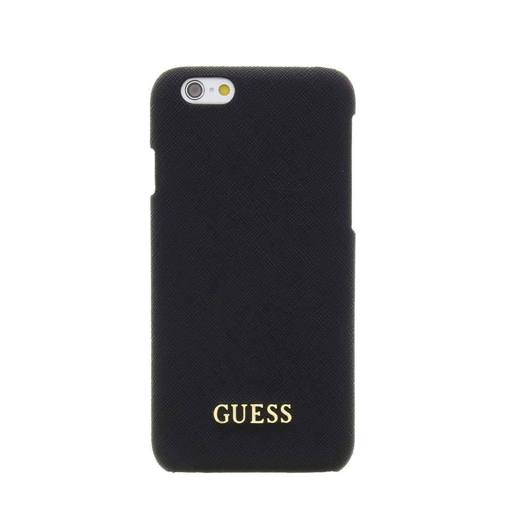 Image of Guess - iPhone 6 / 6S Saffiano Hardcase Hülle (GUHCP6TBK) - Schwarz bei Apfelkiste.ch