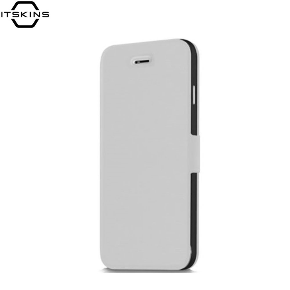 iPhone 6 / 6S Kunststoff Book Case Slim Tasche Flip Cover (APH6-ZRFLO-WITE) - Weiss