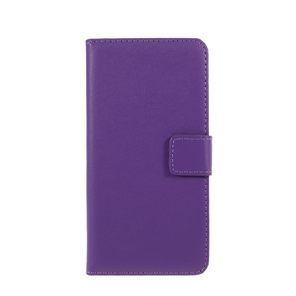 Image of iPhone 6 Plus / 6S Plus Echtleder Tasche Flip Cover mit Karten Etui - Lila bei Apfelkiste.ch