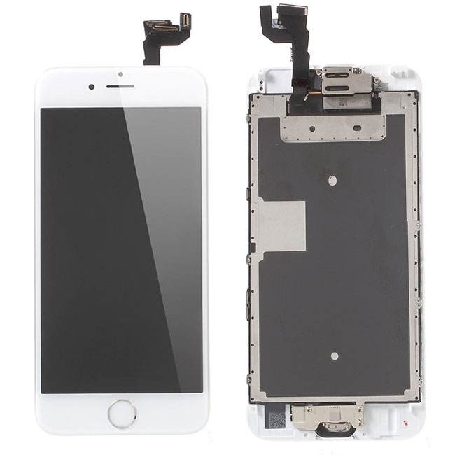 Image of iPhone 6S Plus Komplettdisplay (Digitizer, LCD, Rahmen, Front Kamera, Metallplatte) - Weiss bei Apfelkiste.ch