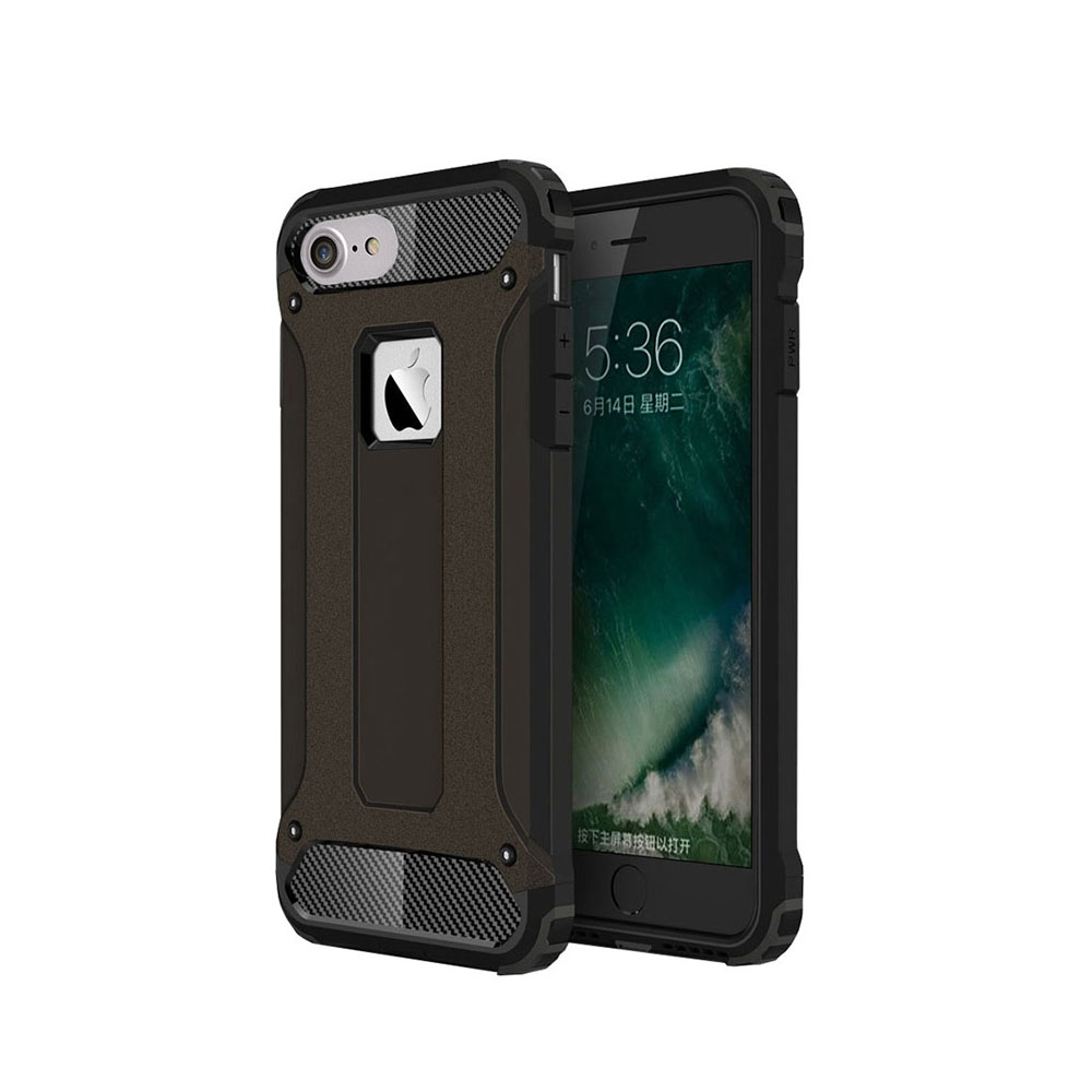 Image of iPhone 8 / iPhone 7 Hybrid Hardcase Hülle Slim Design - Schwarz bei Apfelkiste.ch