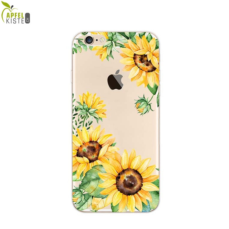 © - iPhone SE (2020) / 8 / 7 / 6S Gummi Case Hülle Ultra Thin Sonnen Blume - Transparent