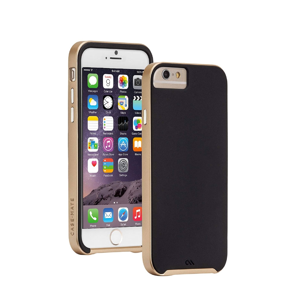 Image of Case Mate - iPhone SE (2022/2020) / 8 / 7 / 6S Slim Tough Schutzhülle (CM031465) - Schwarz / Gold bei Apfelkiste.ch