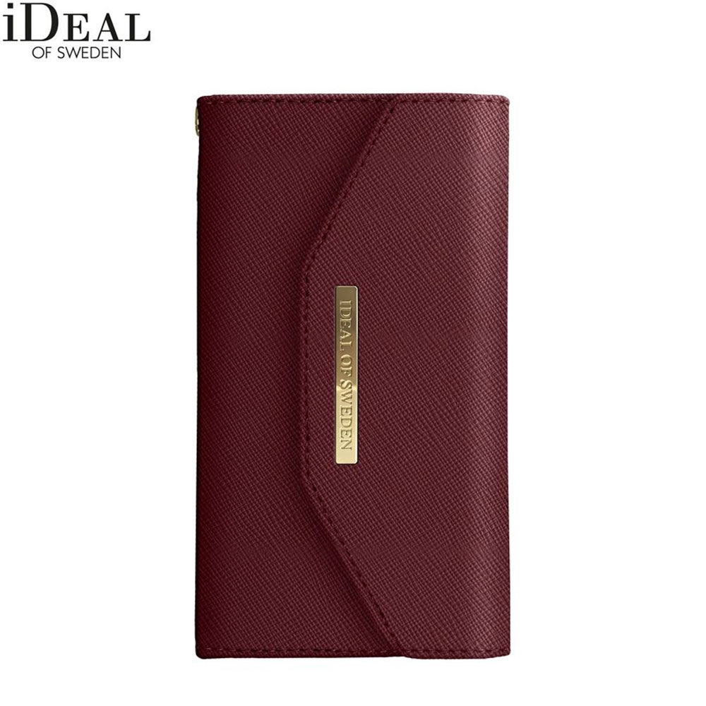 iPhone SE (2020) / 8 / 7 / 6S 2in1 Leder Tasche + Hülle Mayfair Clutch (IDMC-I7-157) - Rot (Burgundy)