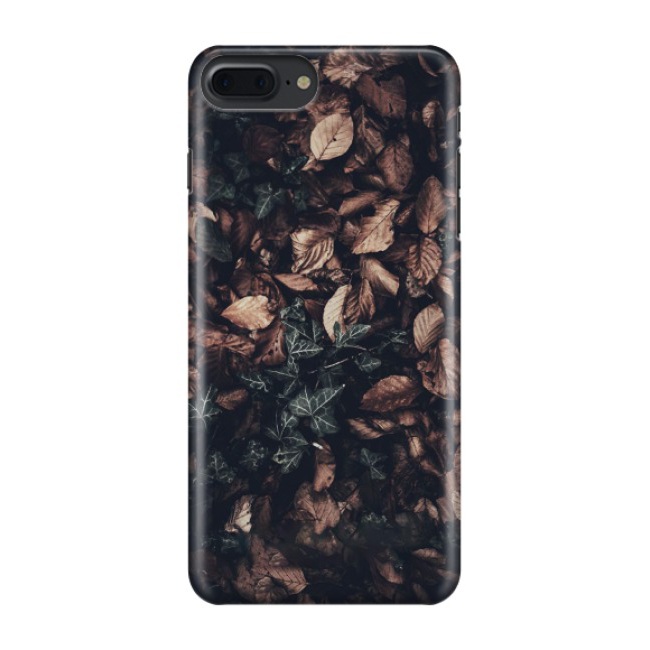 iPhone 8 Plus / 7 Plus Hardcase Schutzhülle Efeu Laub - Braun