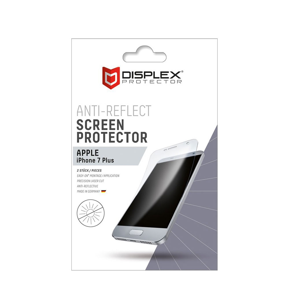 Image of (2er Set) Displex - iPhone 8 Plus / 7 Plus Display Schutzfolie Matt Anti-Reflect Easy-On® Sticker Case Friendly (00671) bei Apfelkiste.ch