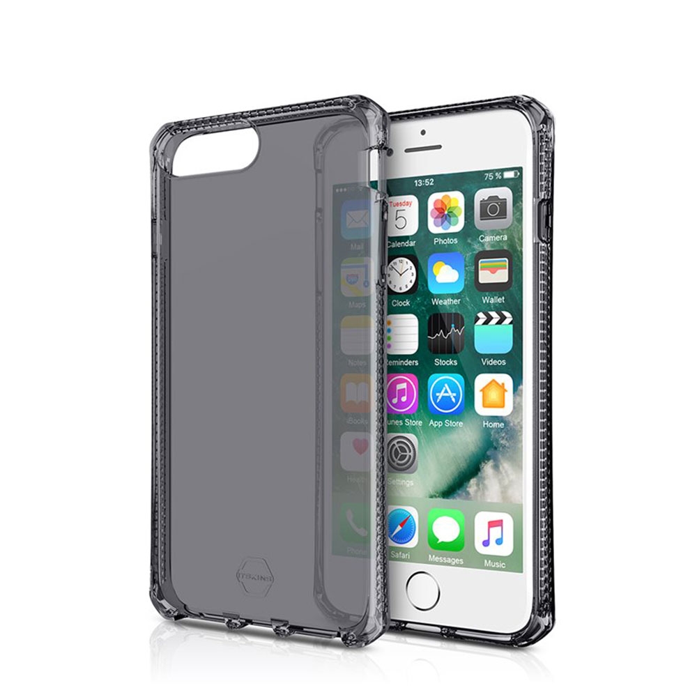 Image of ITSkins - iPhone 8 Plus / 7 Plus / 6S Plus / 6 Plus Spectrum Clear Schutz Gummi Hülle (Fallschutz 2 Meter) - Transparent / Schwarz bei Apfelkiste.ch