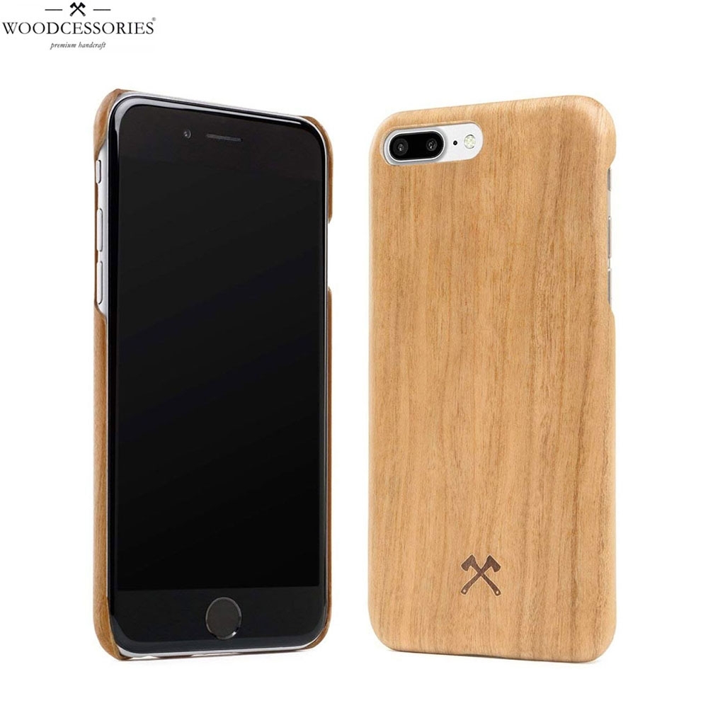 iPhone 8 Plus / 7 Plus EcoCase Slim Echt Holz Hülle Kirsche FSC Zertifiziert (ECO155) - Braun