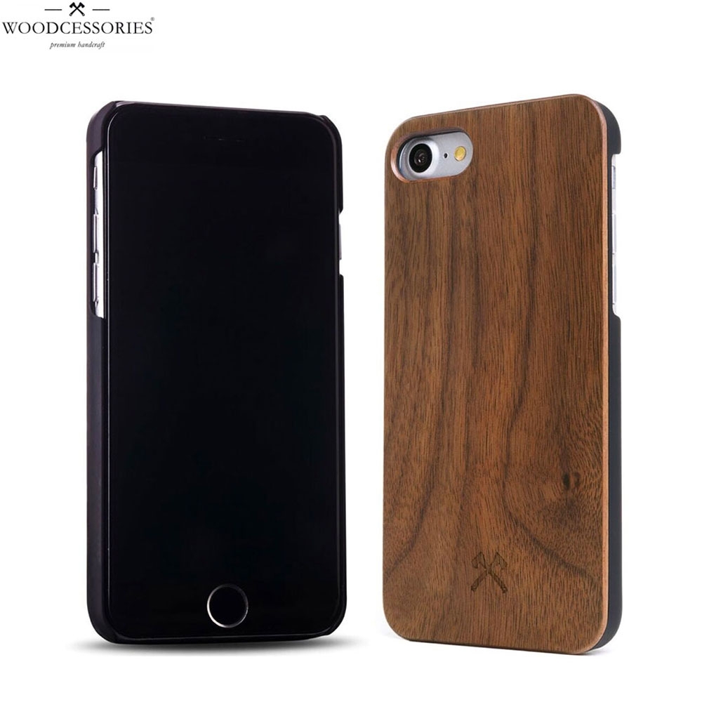 iPhone SE (2020) / 8 / 7 EcoCase Classic Echt Holz Hülle Walnuss FSC Zertifiziert (ECO116) - Dunkelbraun