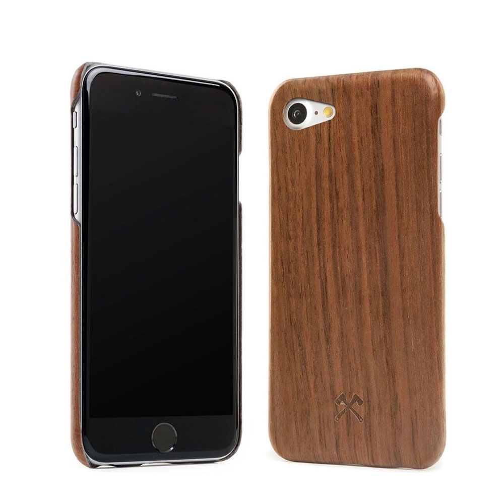 Image of Woodcessories - iPhone SE (2022/2020) / 8 / 7 EcoCase Slim Echt Holz Hülle Walnuss FSC Zertifiziert (ECO138) - Dunkelbraun bei Apfelkiste.ch