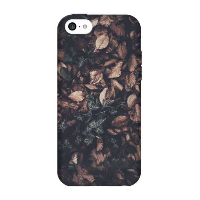 iPhone SE (2016) / 5 / 5S Hardcase Schutzhülle Efeu Laub - Braun