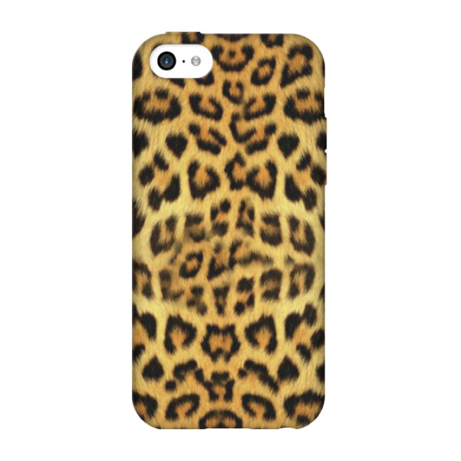 iPhone SE (2016) / 5 / 5S Hardcase Schutzhülle Leopard - Braun