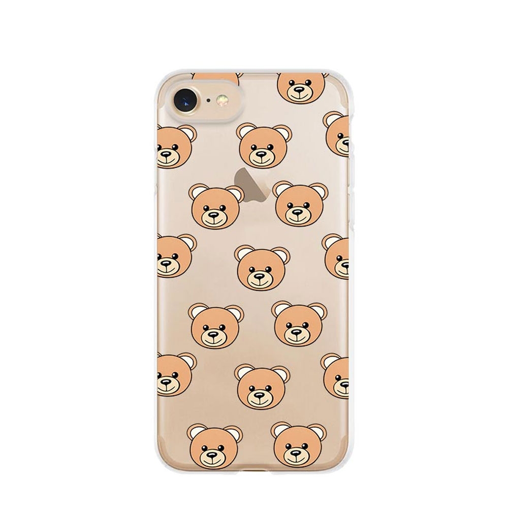 Image of Apfelkiste © - iPhone SE (2022/2020) / 8 / 7 Gummi Case Hülle Ultra Thin Süsse Teddys - Transparent bei Apfelkiste.ch