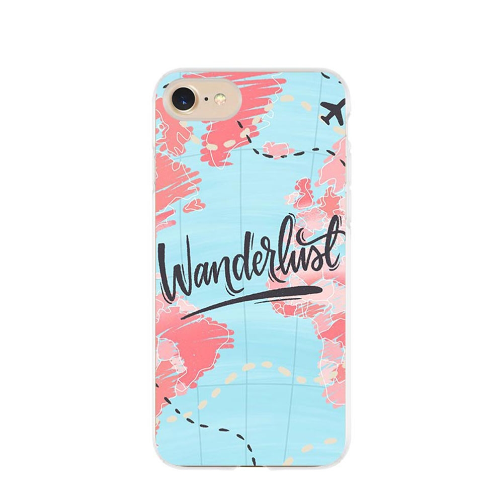 Image of Apfelkiste © - iPhone SE (2022/2020) / 8 / 7 Gummi Case Hülle Ultra Thin Wanderlust - Blau bei Apfelkiste.ch