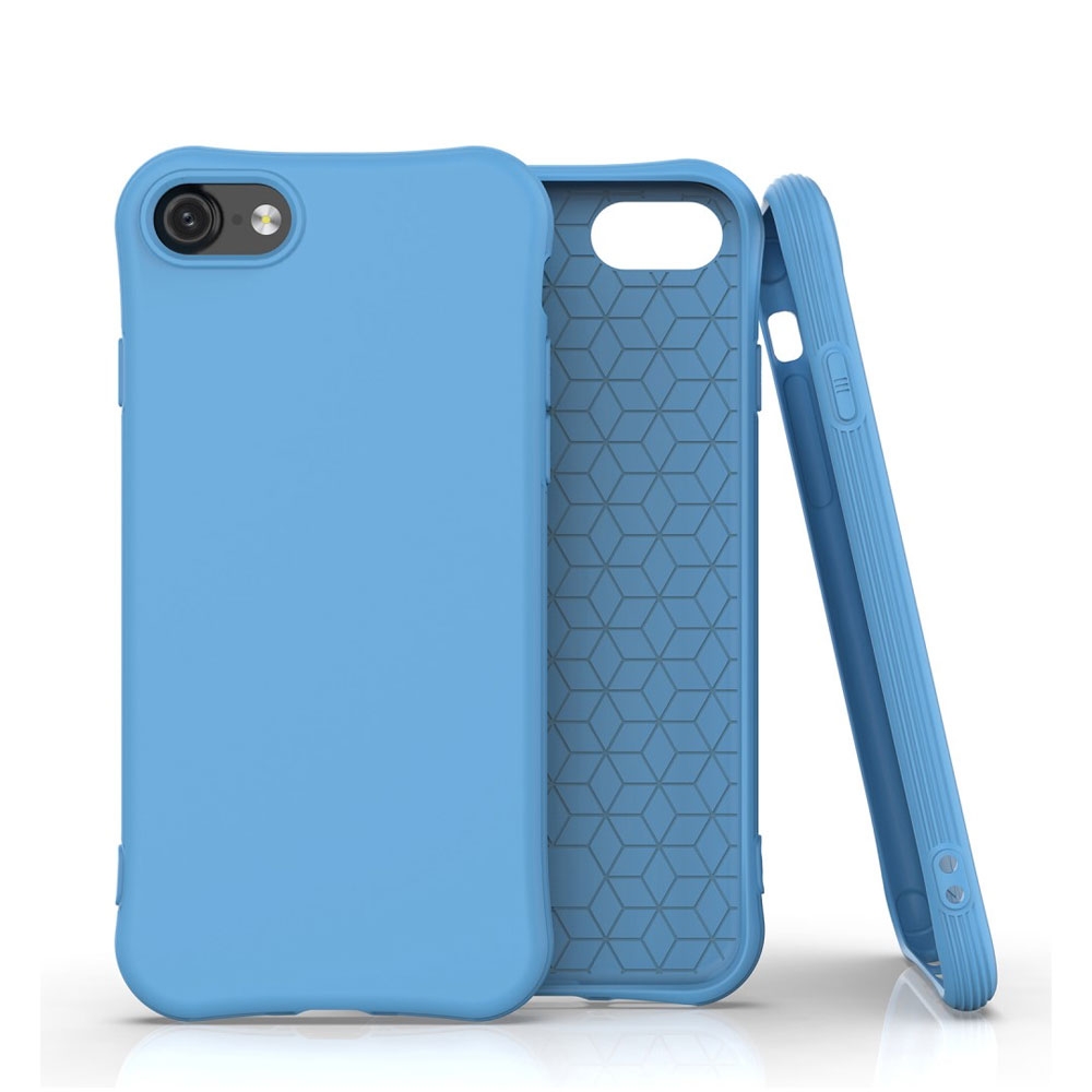 Image of iPhone SE (2022/2020) / 8 / 7 Gummi Case Hülle Slim Design - Blau (Matt) bei Apfelkiste.ch