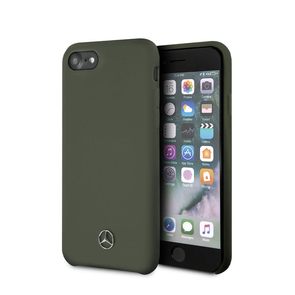 Image of Mercedes Benz - iPhone SE (2022/2020) / 8 / 7 / 6S Silikon Hardcase Hülle (MEHCI8SILMG) - Midnight Green bei Apfelkiste.ch