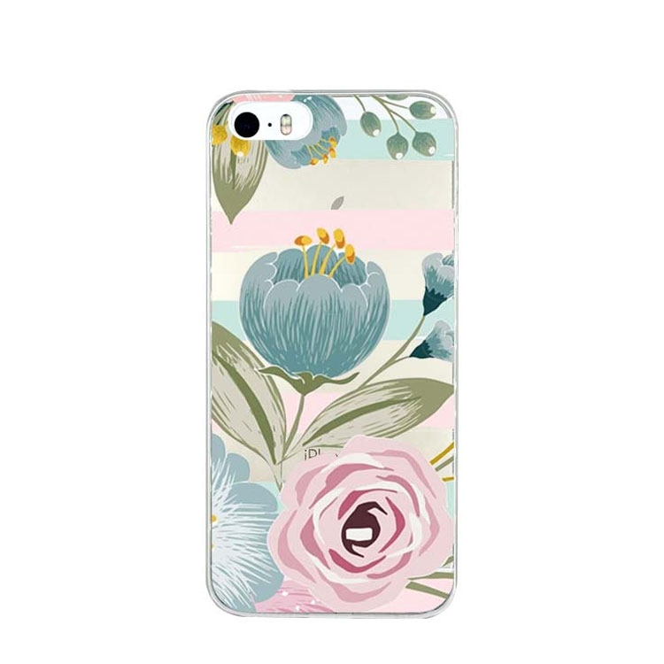 Image of Apfelkiste © - iPhone SE (2016) / 5 / 5S Gummi Case Hülle Ultra Thin Blumengarten - Transparent bei Apfelkiste.ch