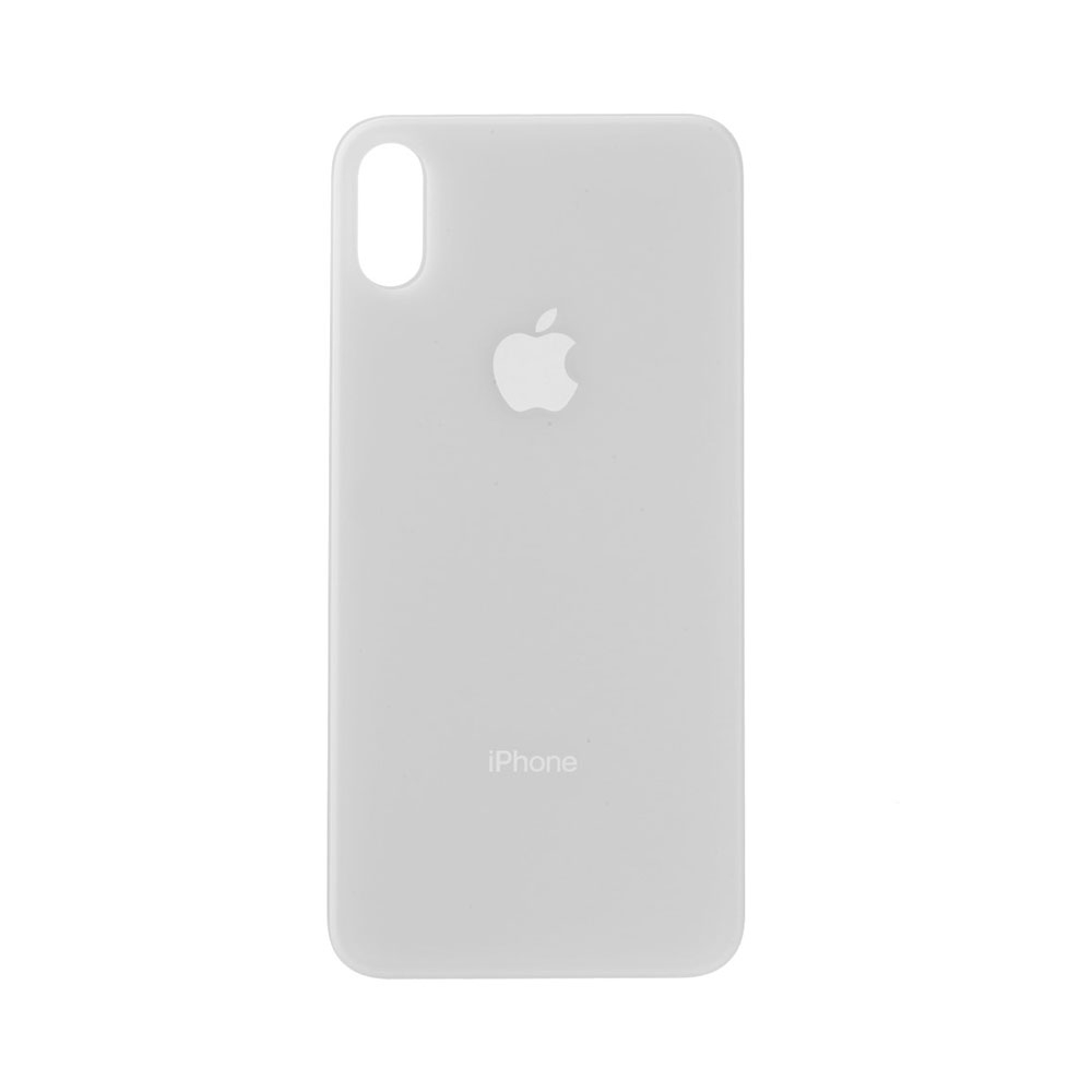 iPhone X Backcover / Rückseite aus Glas - Weiss / Silber