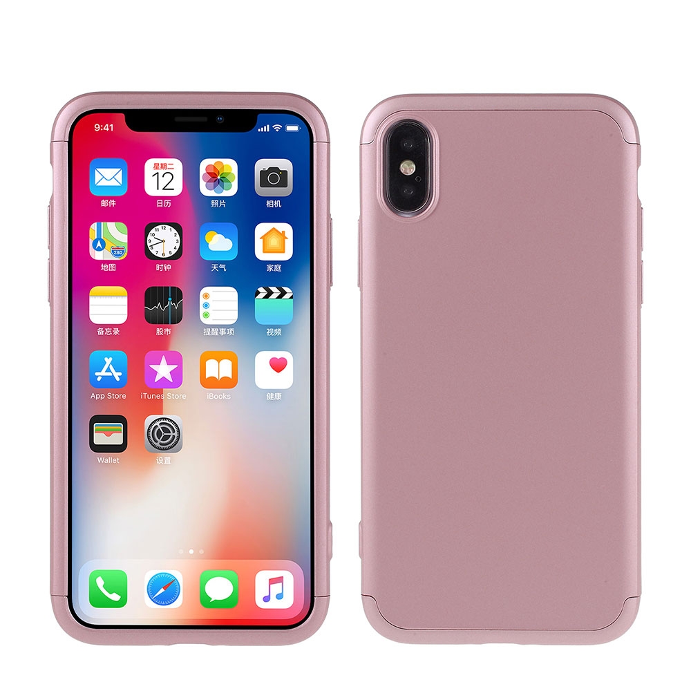 Image of iPhone Xs / X Dual Hardcase Schutz Hülle - Roségold bei Apfelkiste.ch