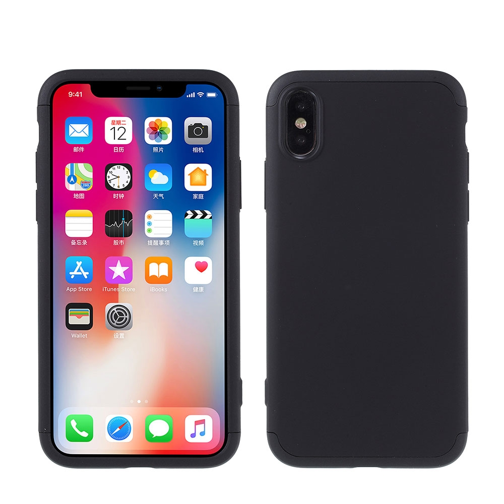Image of iPhone Xs / X Dual Hardcase Schutz Hülle - Schwarz bei Apfelkiste.ch