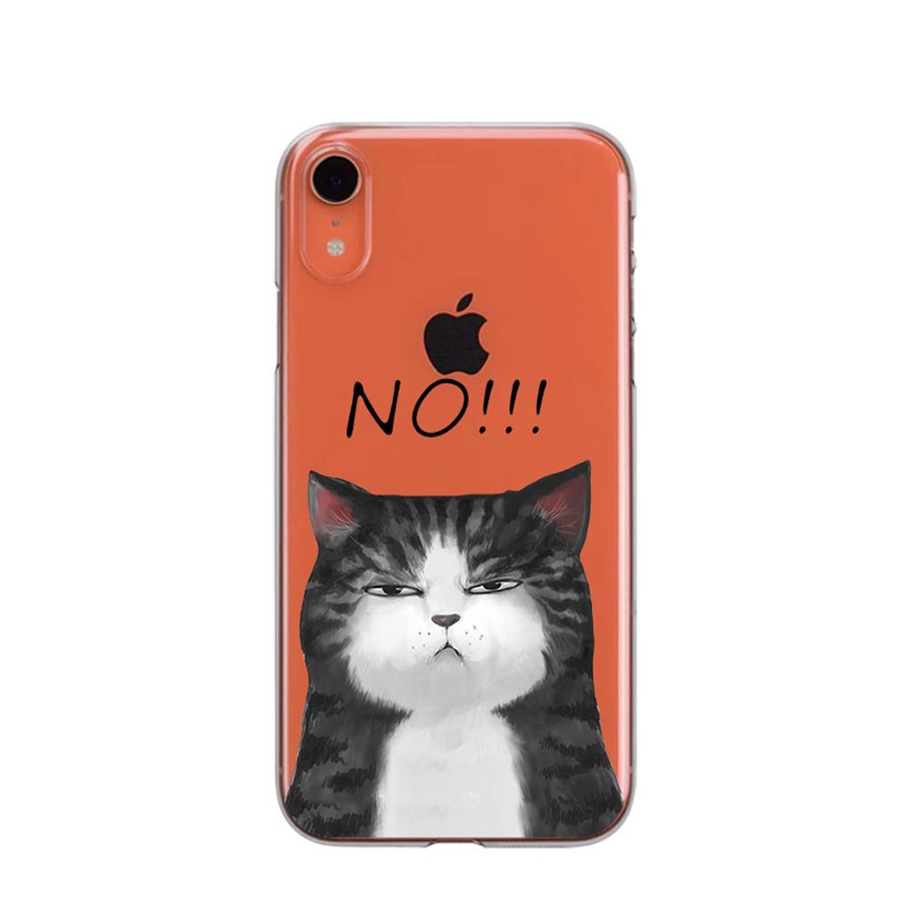 Image of Apfelkiste © - iPhone Xr Gummi Case Hülle Ultra Thin Crumpy Cat - Transparent bei Apfelkiste.ch