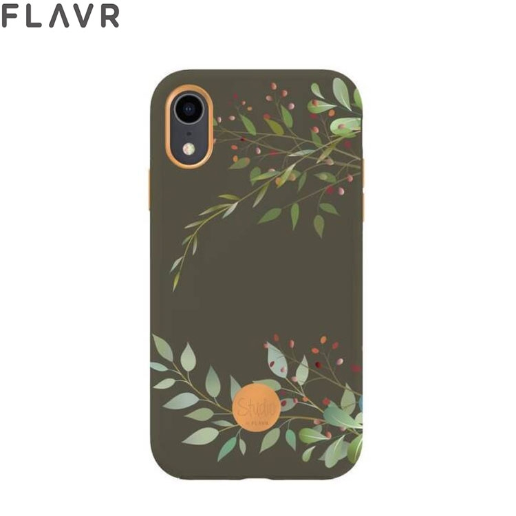 iPhone Xr Hülle Hardcase + TPU Bumper Studio Olive Sprigs (33172) - Grün