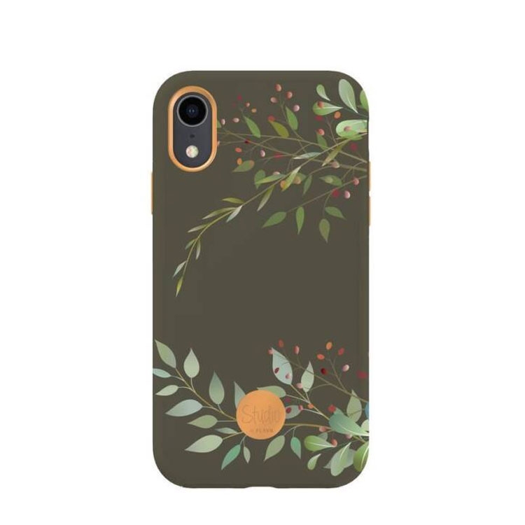 Image of FLAVR - iPhone Xr Hülle Hardcase + TPU Bumper Studio Olive Sprigs (33172) - Grün bei Apfelkiste.ch