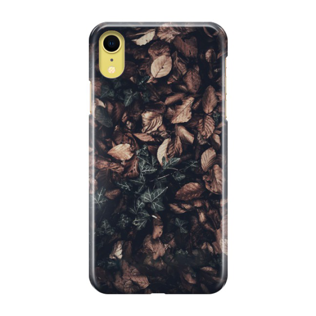 iPhone Xr Hardcase Schutzhülle Efeu Laub - Braun