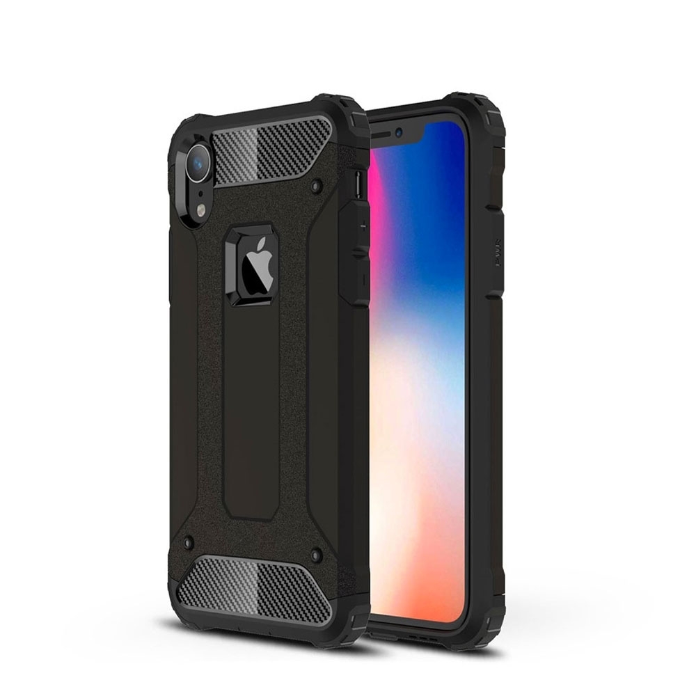 Image of iPhone Xr Outdoor Hybrid Hardcase Hülle - Schwarz bei Apfelkiste.ch