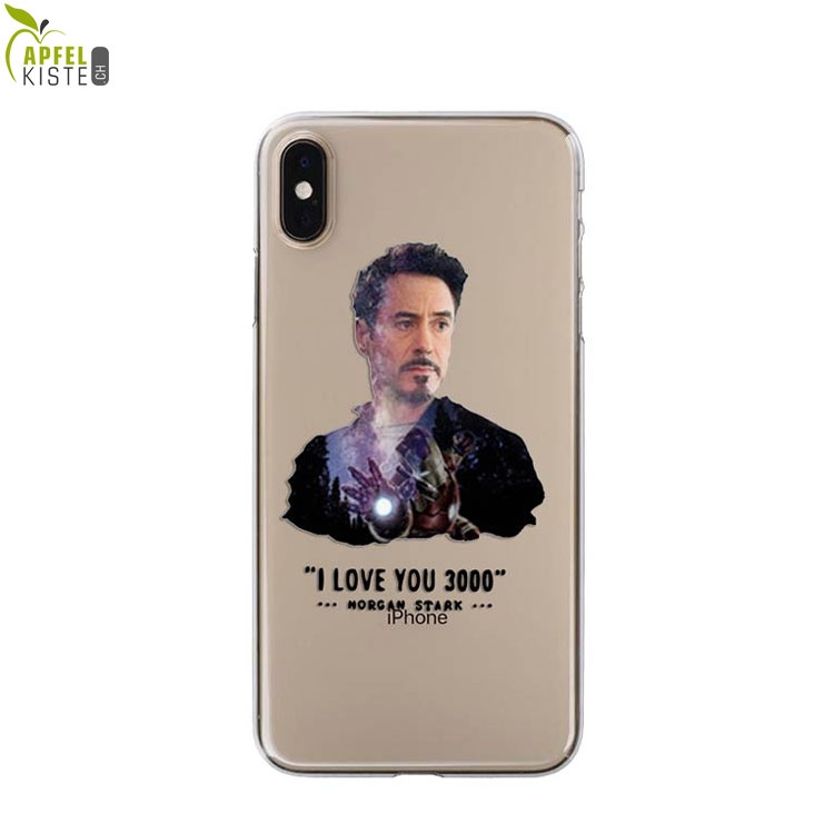 © - iPhone Xs / X Gummi Case Hülle Ultra Thin I Love You 3000 - Transparent