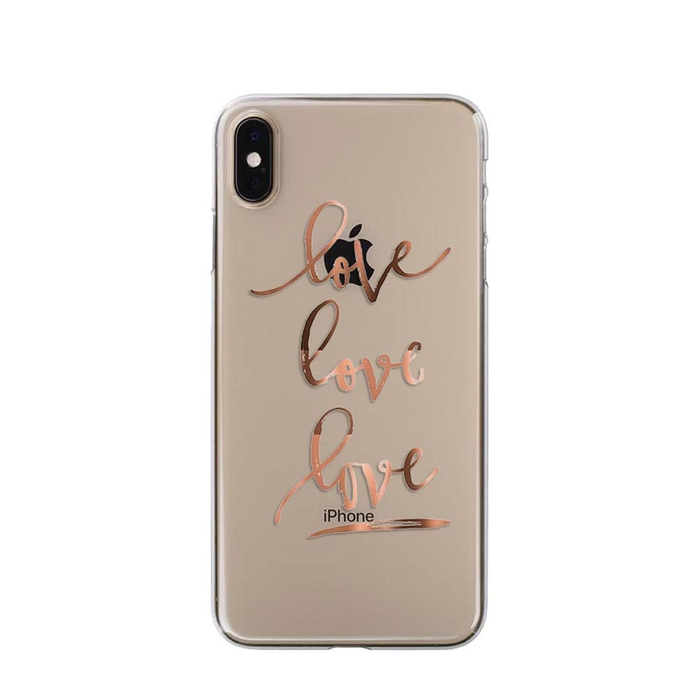 Image of Apfelkiste © - iPhone Xs Max Gummi Case Hülle Ultra Love Love Love - Transparent bei Apfelkiste.ch